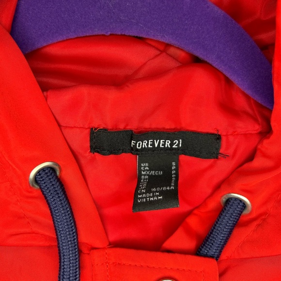 Forever 21 Red & Blue Windbreaker - Picture 3 of 3